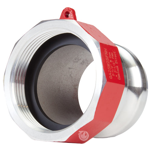 Aluminum 2 1/2" Male Camlock x 2 1/2" Female NH Fire Hose
