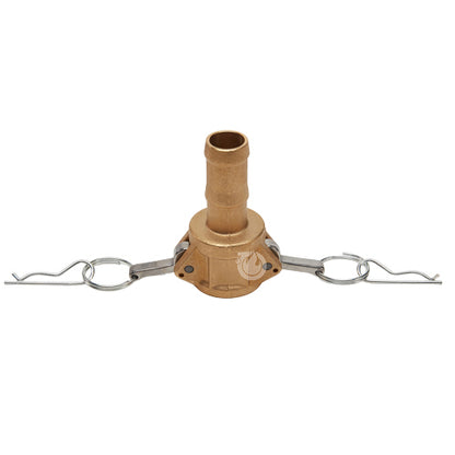 Brass 1 1/2" Female Camlock to Hose Shank