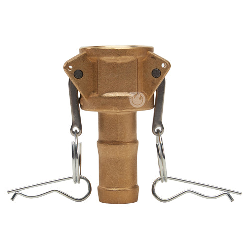 Brass 1 1/2" Female Camlock to Hose Shank