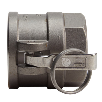 Stainless Steel 2" Female Camlock x 1 1/2" Female NPT (USA)