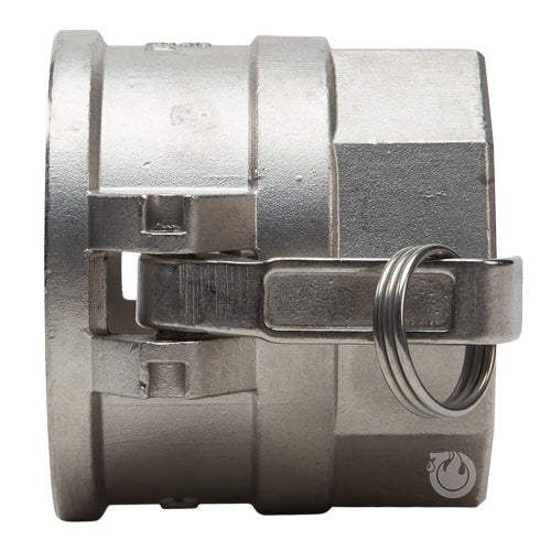 Stainless Steel 3" Female Camlock x 2" Female NPT (USA)
