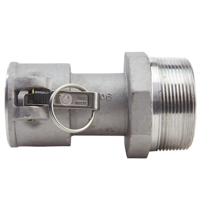 Aluminum 2" Female Camlock x 3" Male NPT (USA)