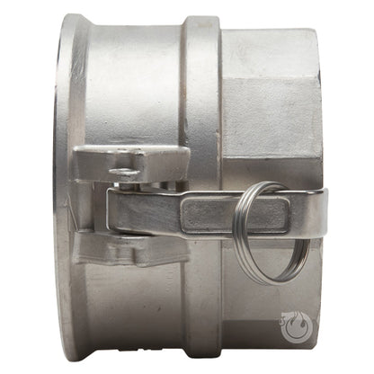 Stainless Steel 6" Female Camlock x 6" Female NPT (USA)