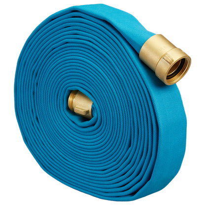 Blue 1 1/2" x 50' Potable Water Hose (Brass NH Couplings) - Imported