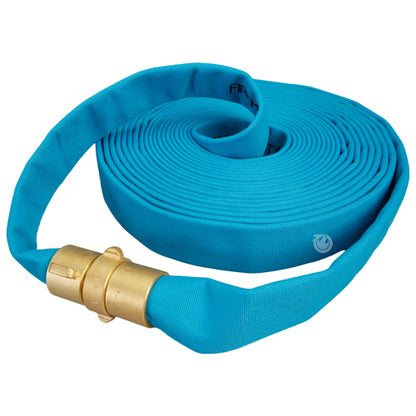 Blue 1 1/2" x 50' Potable Water Hose (Brass NH Couplings) - Imported