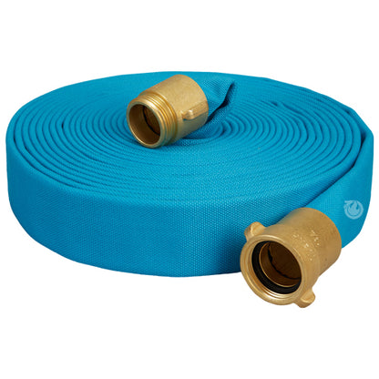 Blue 2 1/2" x 50' Potable Water Hose (Brass NH Couplings) - Imported