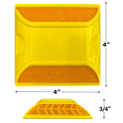 Peel-N-Stick Yellow Reflective Road Marker (50 Pack)