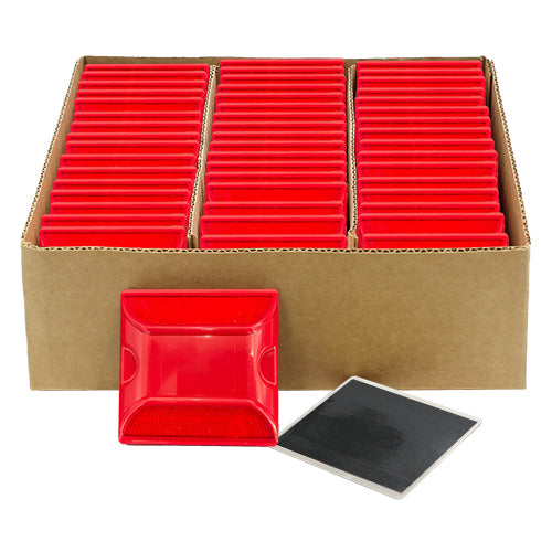 Peel-N-Stick Red Reflective Road Marker (50 Pack)