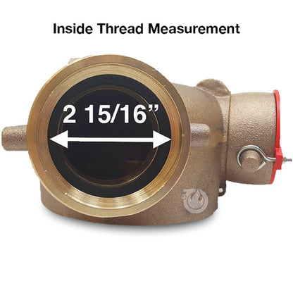 Brass Polished 2 1/2" NH Plug (Pin Lug)