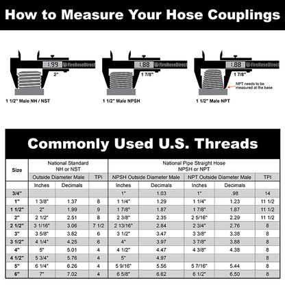 White - Clear  4" x 20' Thread / Thread Suction Hose