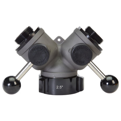 Aluminum 2 1/2" NH Inlet X (2) 1 1/2" NPSH Outlet