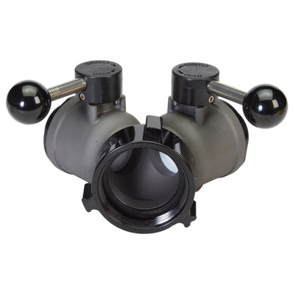 Aluminum 2 1/2" NH Inlet X (2) 1 1/2" NPSH Outlet