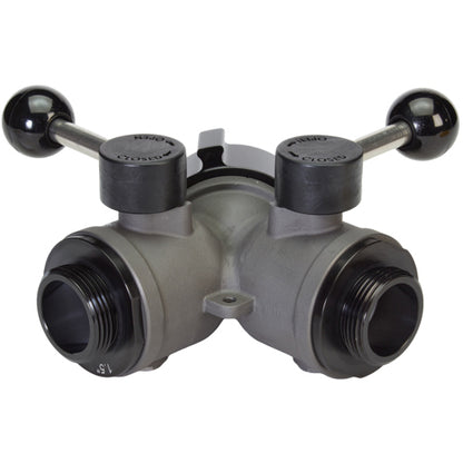 Aluminum 2 1/2" NH Inlet X (2) 1 1/2" NPSH Outlet