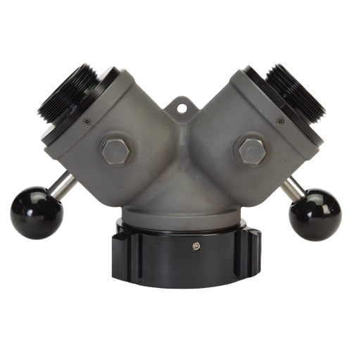 Aluminum 2 1/2" NH Inlet X (2) 1 1/2" NPSH Outlet