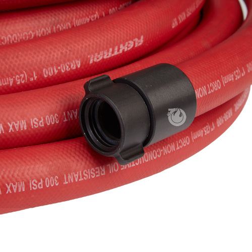 1" x 50' Non-Collapsible Rubber Hose (1" NPSH Threads)