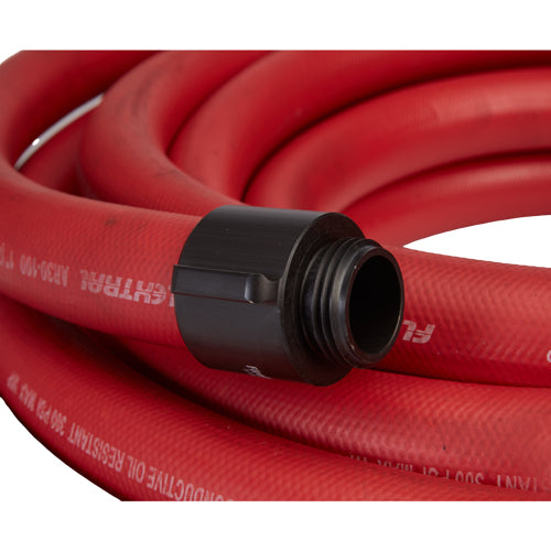 1" x 100' Non-Collapsible Rubber Hose (1" NH Threads)