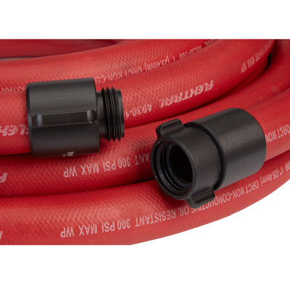 1" x 100' Non-Collapsible Rubber Hose (1" NH Threads)