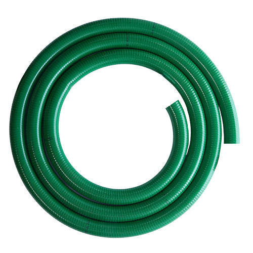 Green 3" x 15' Uncoupled Suction Hose