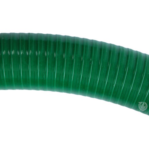 Green 3" x 15' Uncoupled Suction Hose