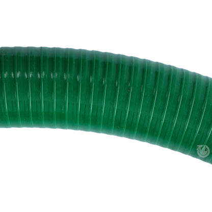 Green 3" x 15' Uncoupled Suction Hose