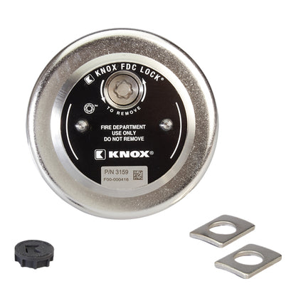 Knox Box FDC Lock 3" Male NH/NST Locking Cap (Swivel-Guard)