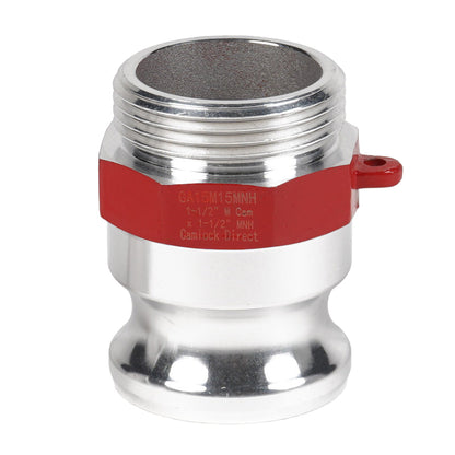 Aluminum 1 1/2" Male Camlock x 1 1/2" Male NH Fire Hose