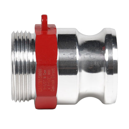 Aluminum 1 1/2" Male Camlock x 1 1/2" Male NH Fire Hose
