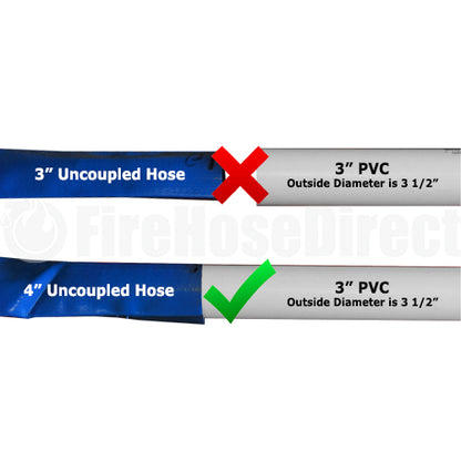 Blue 3" x 100' Lightweight Uncoupled Discharge Hose