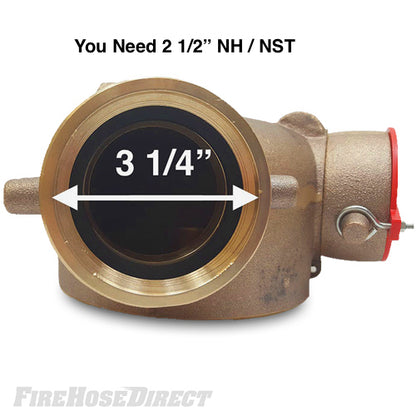 Brass Polished 2 1/2" NH Plug (Pin Lug)