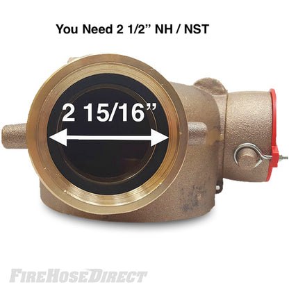 Brass Polished 2 1/2" NH Plug (Pin Lug)