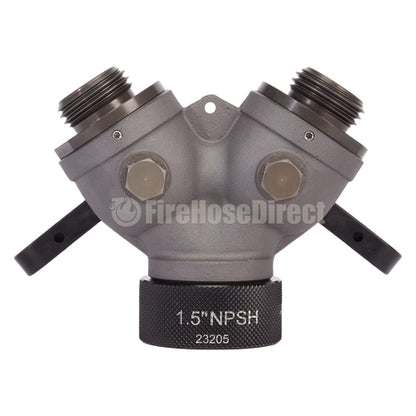 Aluminum 1 1/2" NPSH Inlet x (2) 1" NH Outlet