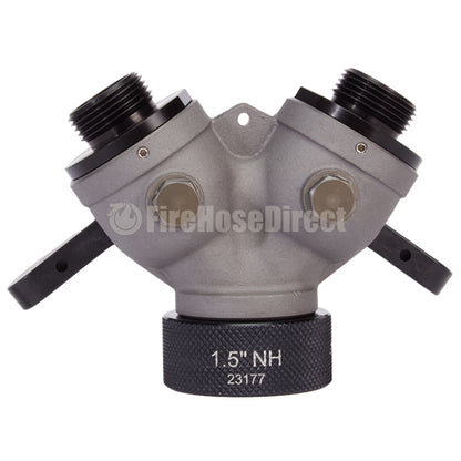 Aluminum 1 1/2" NH Inlet x (2) 1" NPSH Outlet