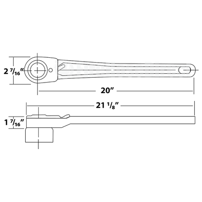 Heavy Duty Ratcheting Fire Hydrant Wrench (20 Inch)