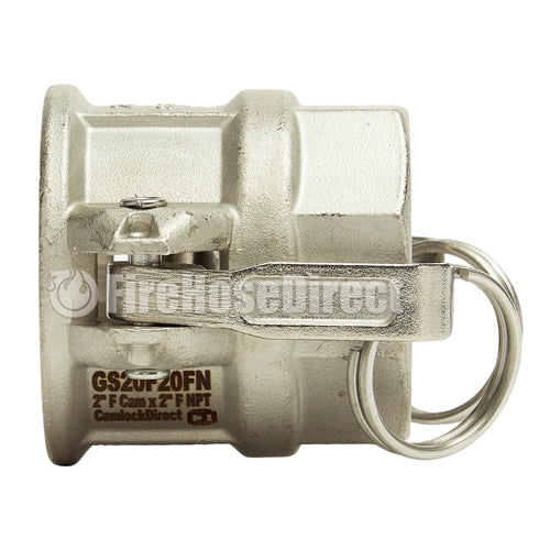 Stainless Steel 2" Female Camlock x 2" Female NPT