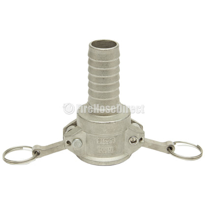 Stainless Steel 1" Female Camlock to Hose Shank