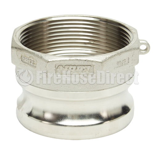 Stainless Steel 3" Male Camlock x 3" Female NPT