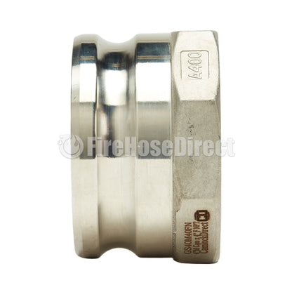 Stainless Steel 4" Male Camlock x 4" Female NPT