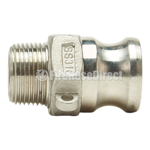 Stainless Steel 3/4" Camlock Male x 3/4" NPT Male