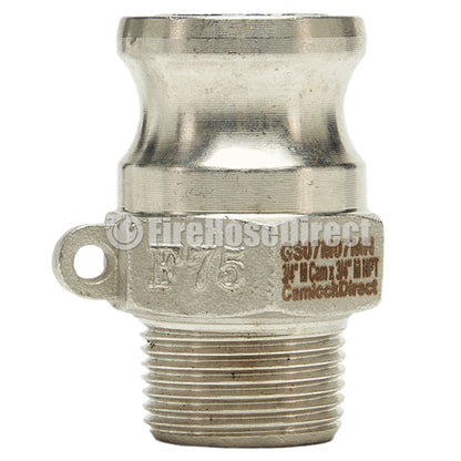 Stainless Steel 3/4" Camlock Male x 3/4" NPT Male