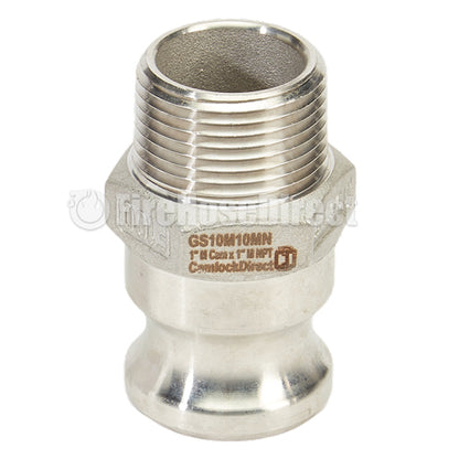 Stainless Steel 1" Camlock Male x 1" NPT Male