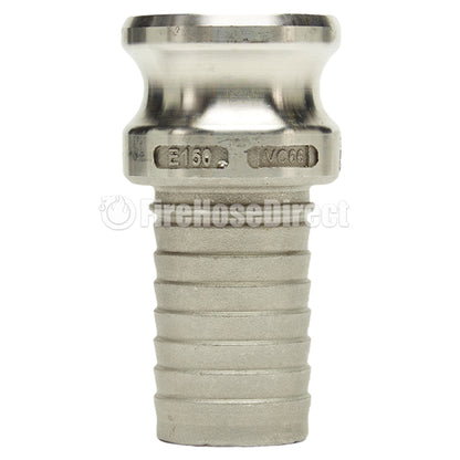 Stainless Steel 1 1/2" Male Camlock to Hose Shank