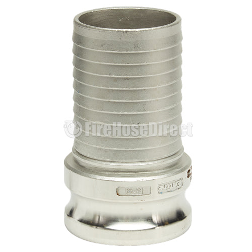 Stainless Steel 3" Camlock Male to Hose Shank