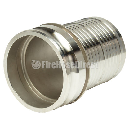 Stainless Steel 6" Camlock Male to Hose Shank