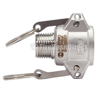 Stainless Steel 1/2" Female Camlock x 1/2" Male NPT