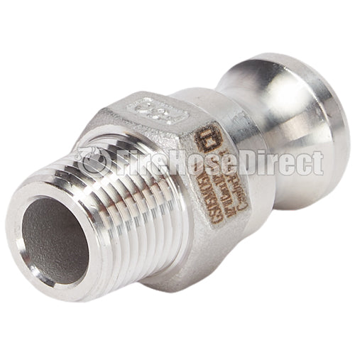 Stainless Steel 1/2" Camlock Male x 1/2" NPT Male