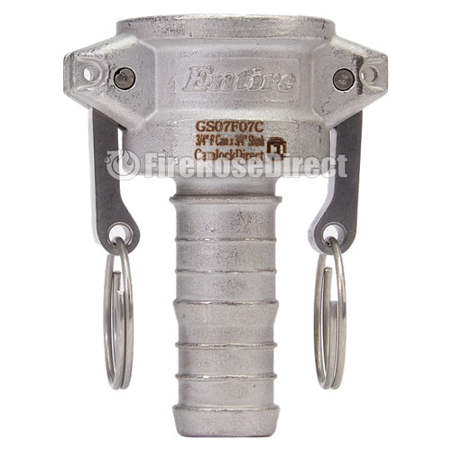 Stainless Steel 3/4" Female Camlock to Hose Shank