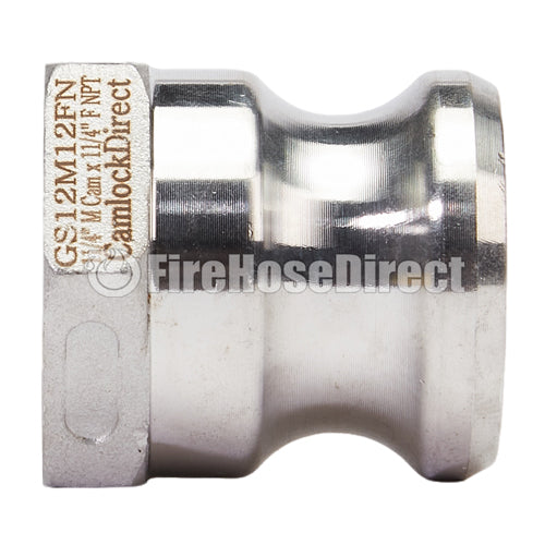 Stainless Steel 1 1/4" Male Camlock x 1 1/4" Female NPT