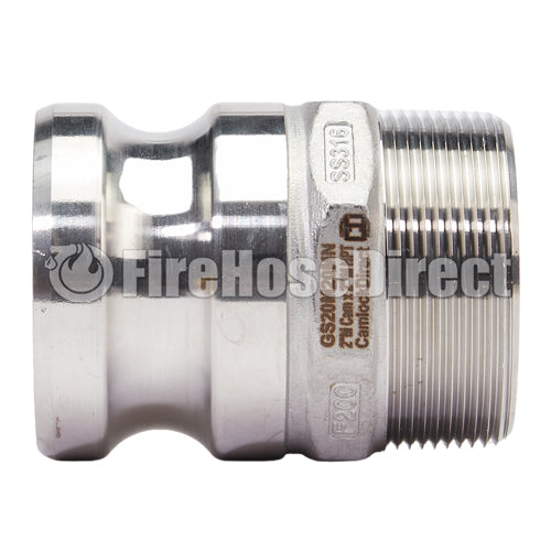 Stainless Steel 2" Camlock Male x 2" NPT Male