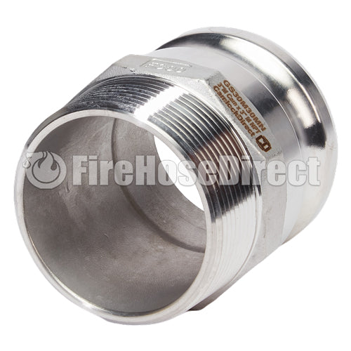 Stainless Steel 3" Camlock Male x 3" NPT Male