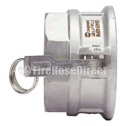 Stainless Steel 4" Female Camlock x 4" Female NPT